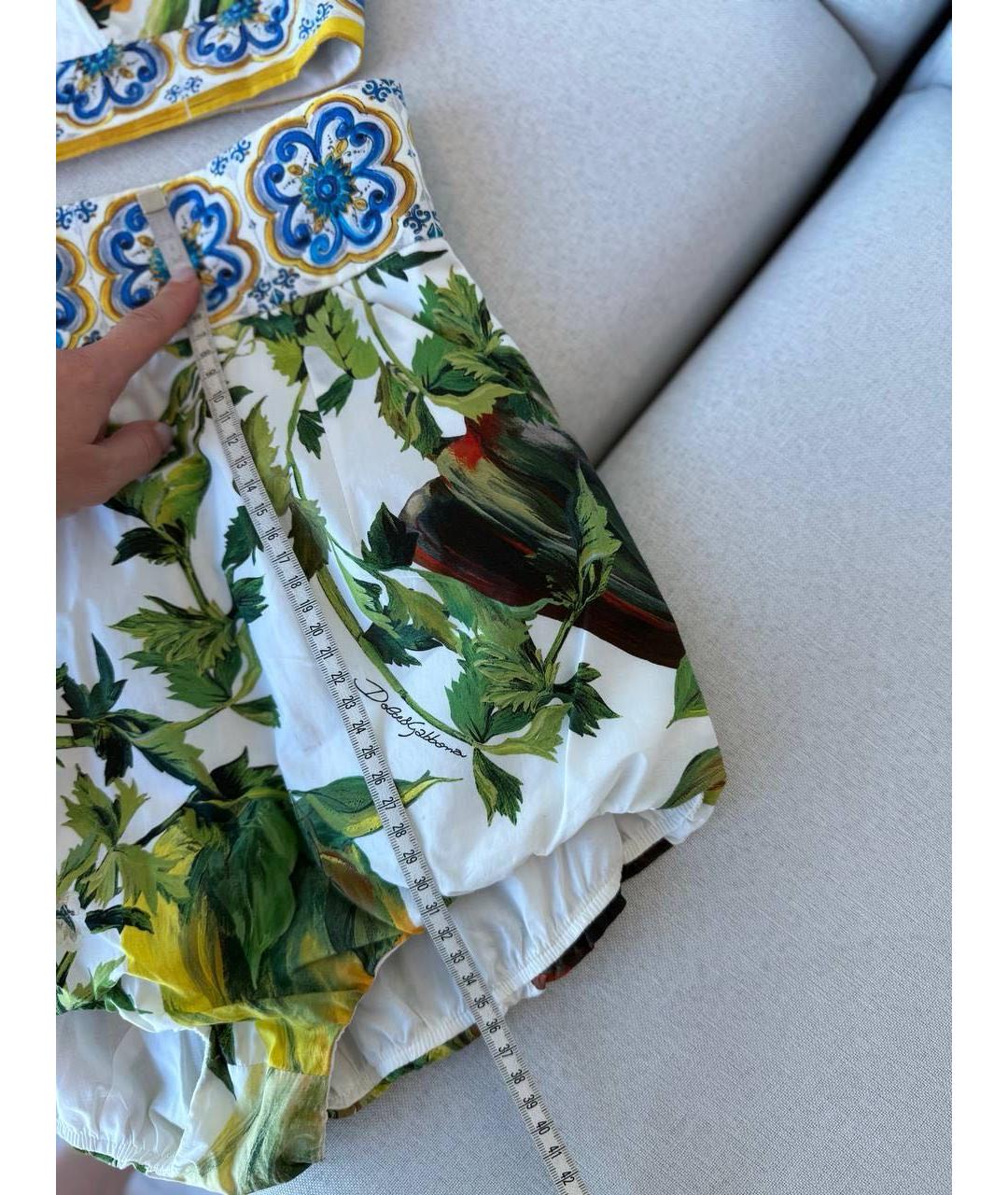 DOLCE&GABBANA Мульти хлопко-эластановый костюм с юбками, фото 4