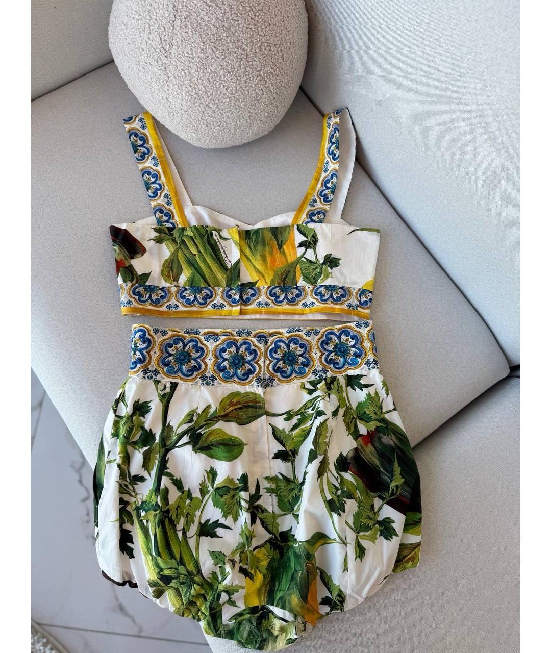DOLCE&GABBANA Мульти хлопко-эластановый костюм с юбками, фото 2