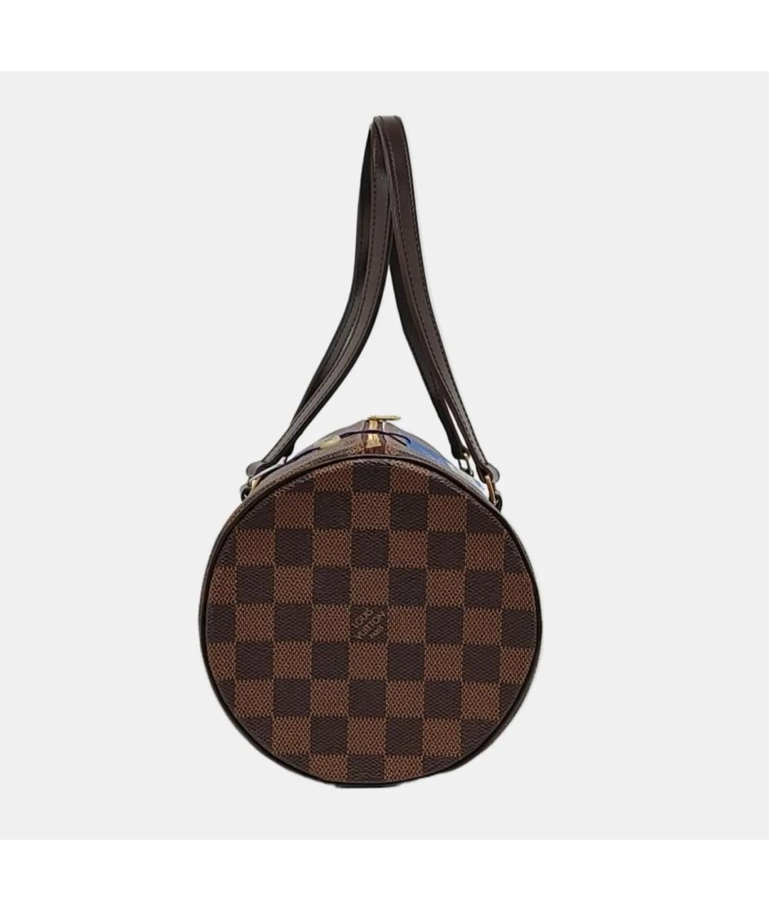 LOUIS VUITTON Коричневая кожаная сумка с короткими ручками, фото 2