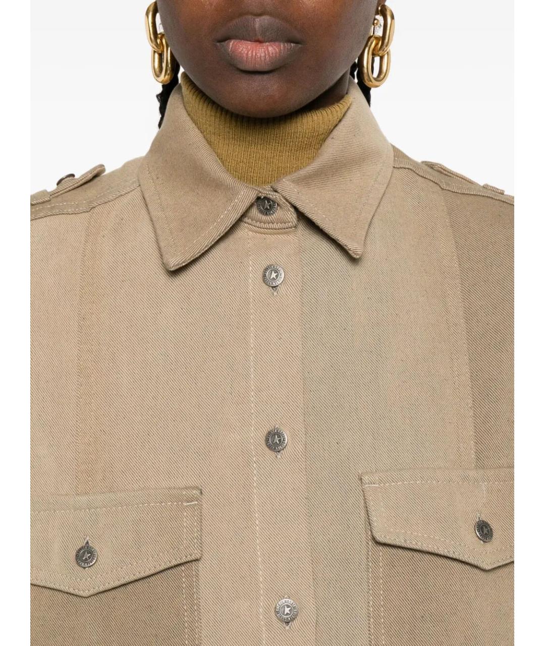GOLDEN GOOSE DELUXE BRAND Бежевый хлопковый жилет, фото 4