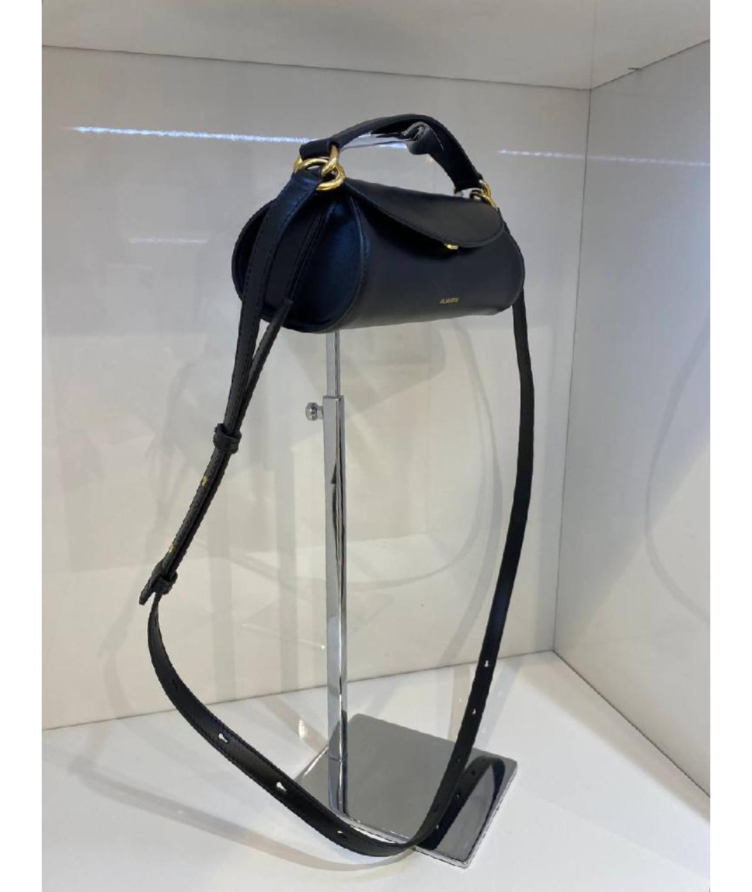 JIL SANDER Черная кожаная сумка с короткими ручками, фото 3