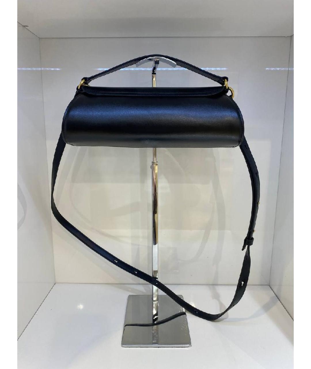 JIL SANDER Черная кожаная сумка с короткими ручками, фото 3