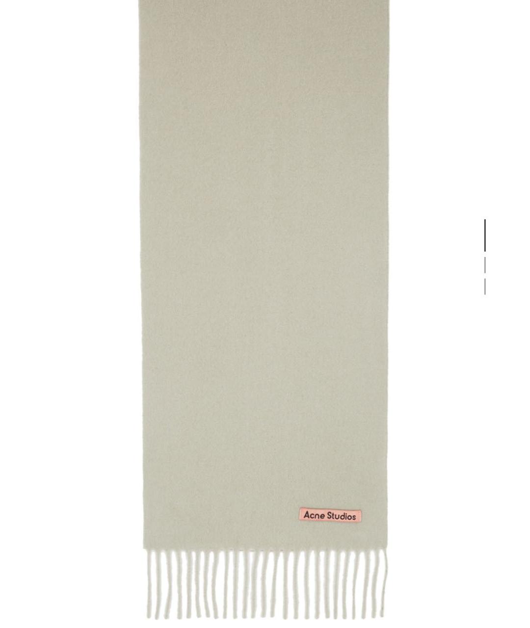 ACNE STUDIOS Салатовый шерстяной шарф, фото 3