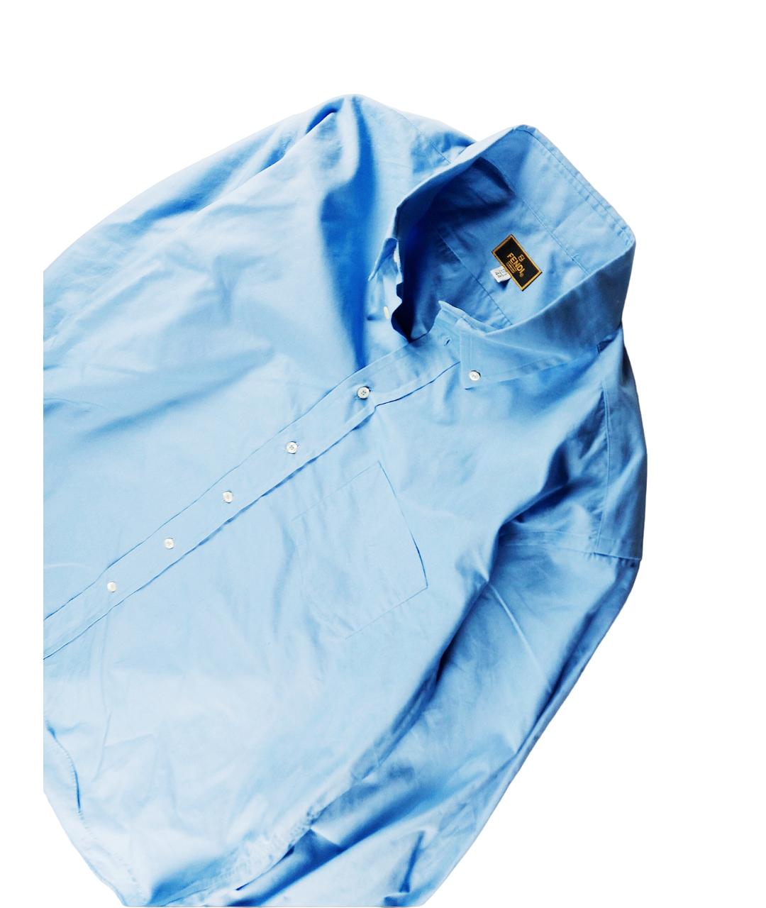 FENDI Голубая хлопковая классическая рубашка, фото 2