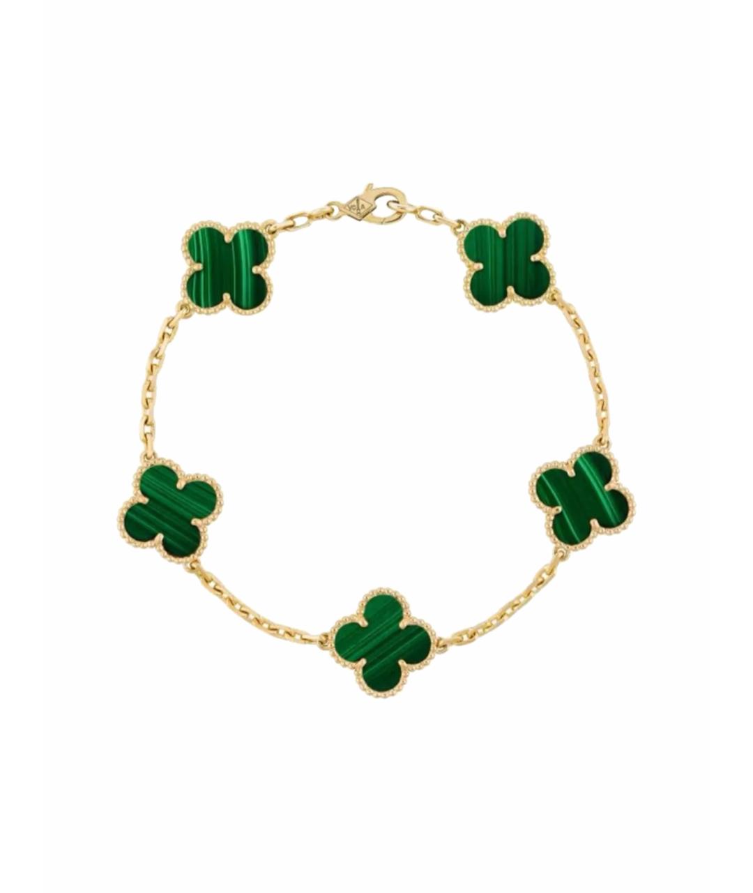 VAN CLEEF & ARPELS Зеленый браслет из желтого золота, фото 1