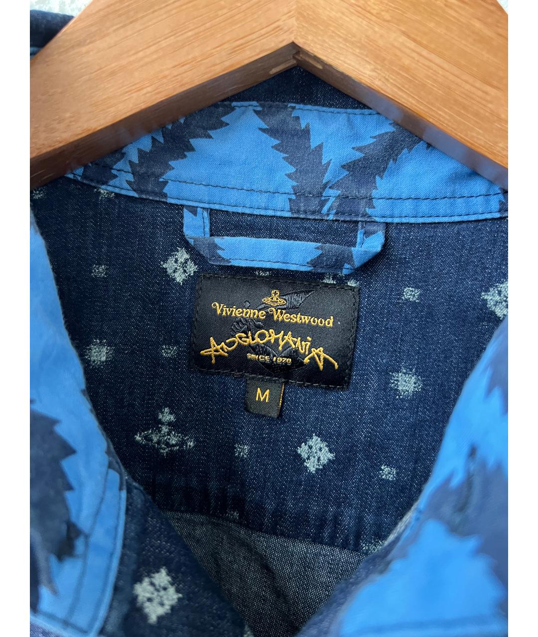 VIVIENNE WESTWOOD Синяя хлопковая классическая рубашка, фото 2