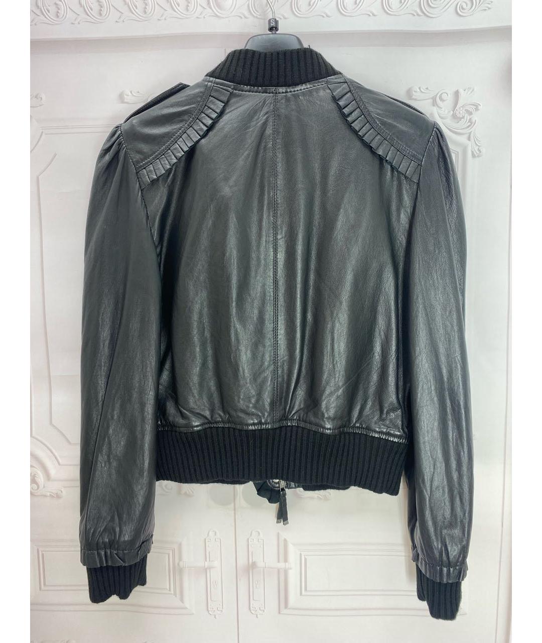 JUICY COUTURE Черная кожаная куртка, фото 2