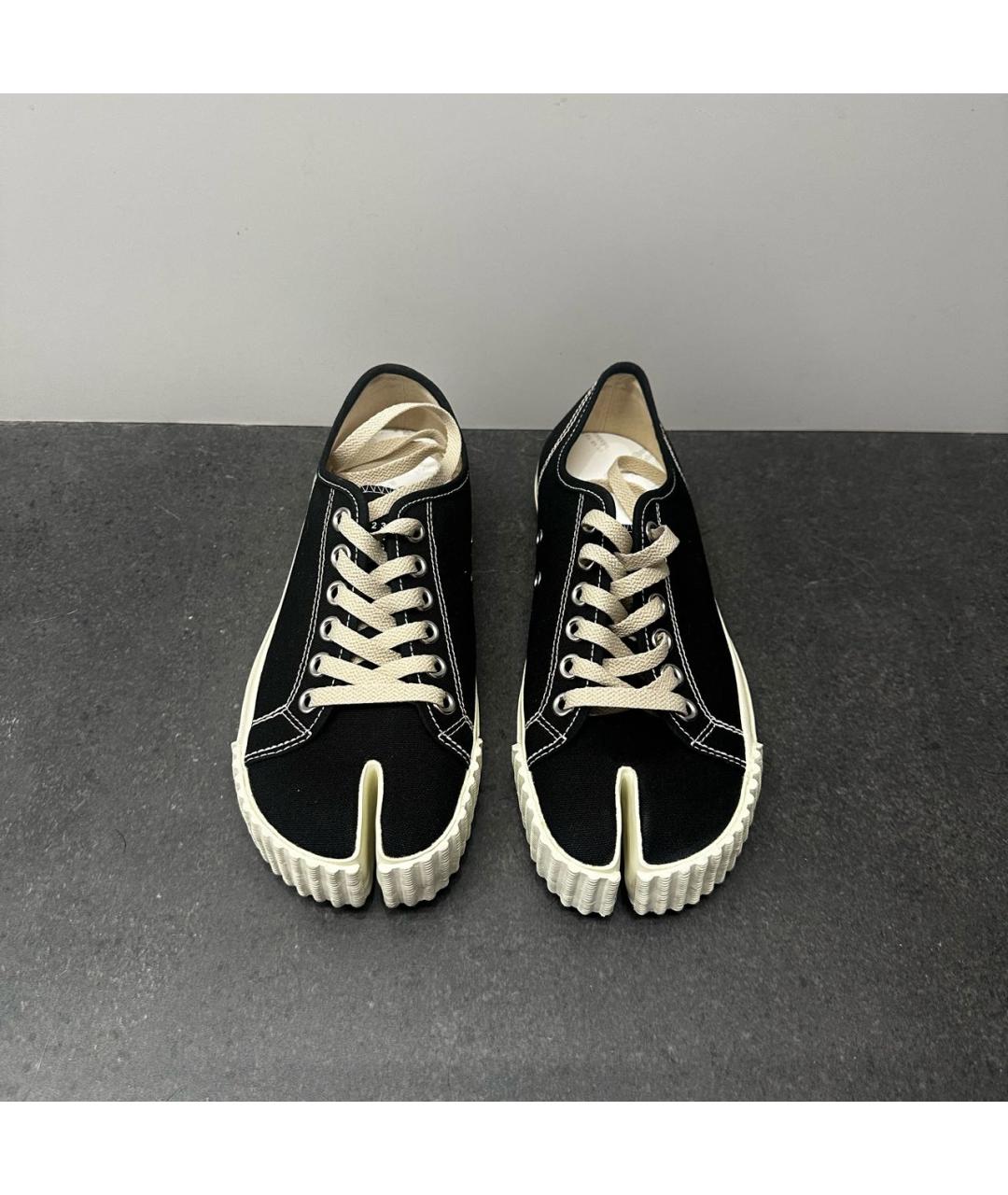 MAISON MARGIELA Черные текстильные кеды, фото 2