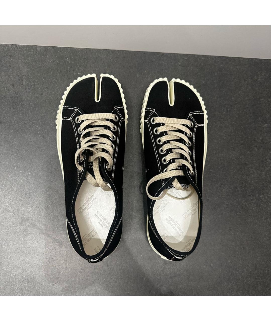 MAISON MARGIELA Черные текстильные кеды, фото 3