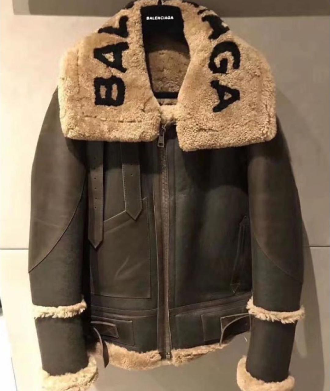 BALENCIAGA Коричневая кожаная дубленка, фото 8