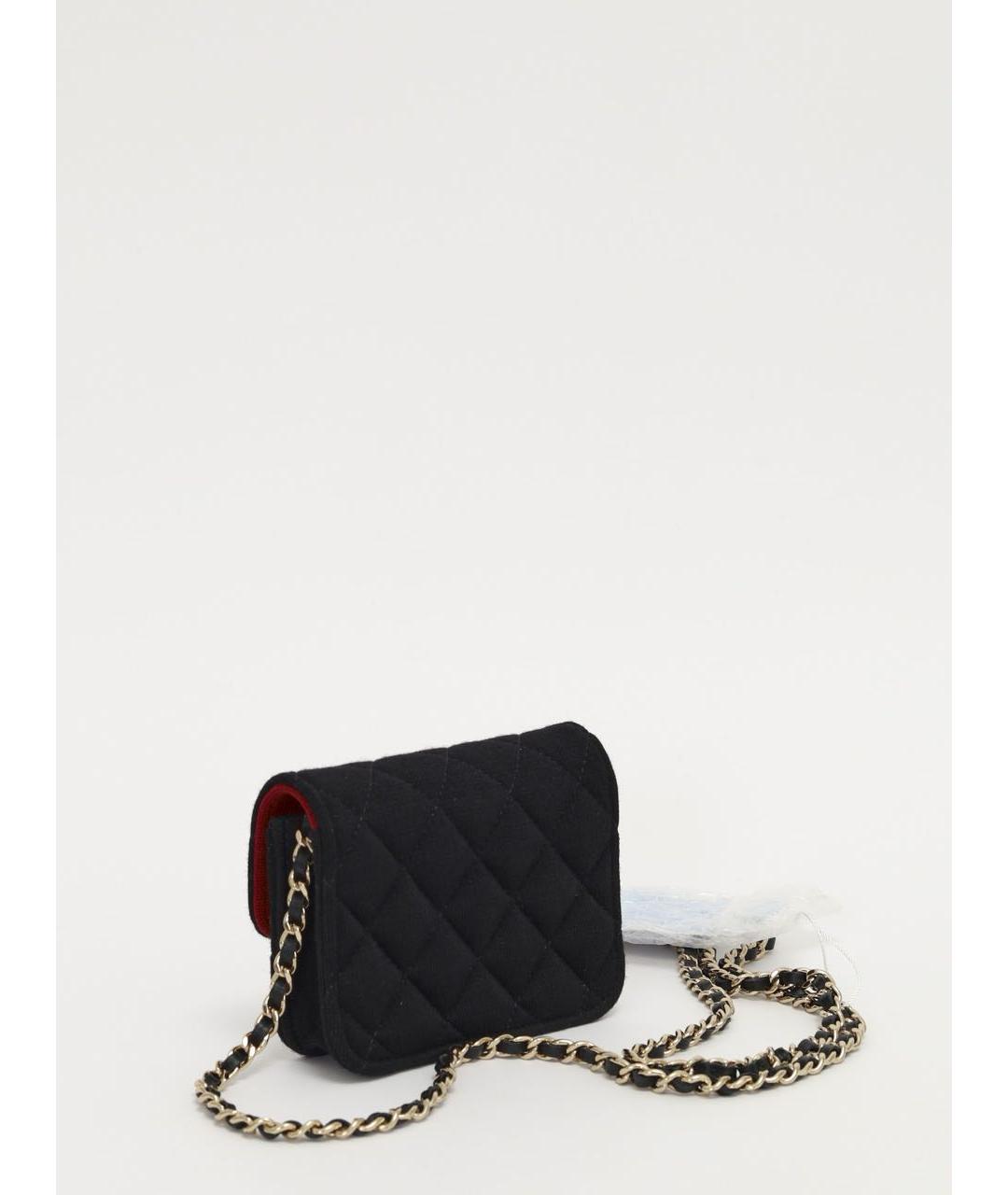 CHANEL Черная тканевая сумка через плечо, фото 3