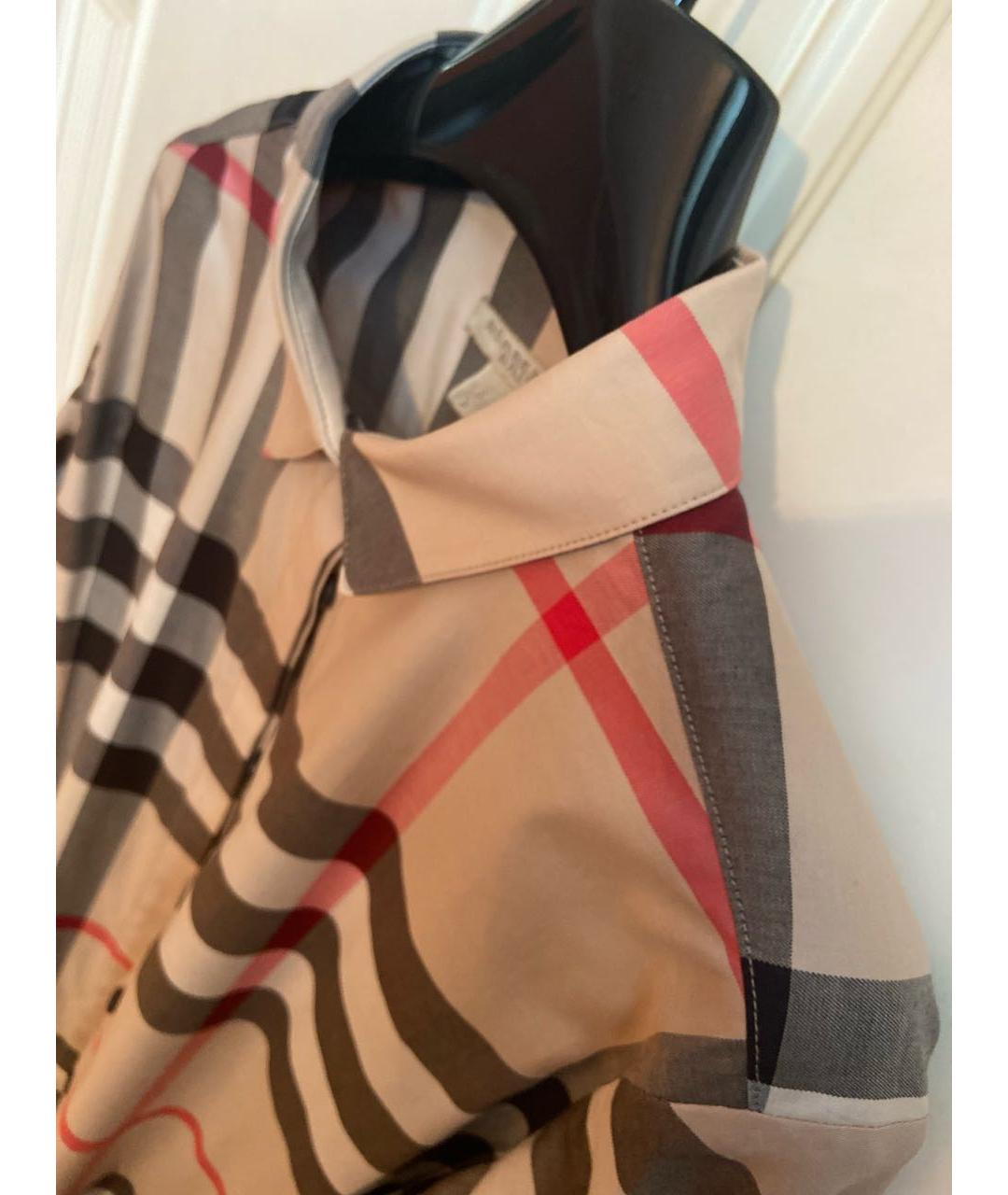 BURBERRY Бежевая хлопковая рубашка, фото 8