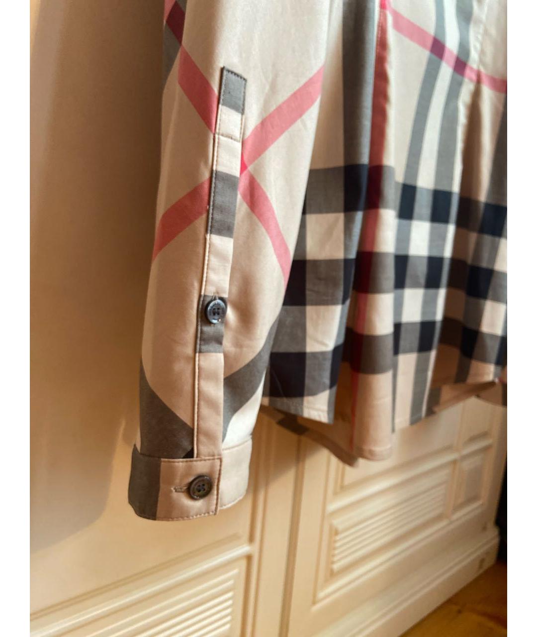 BURBERRY Бежевая хлопковая рубашка, фото 3