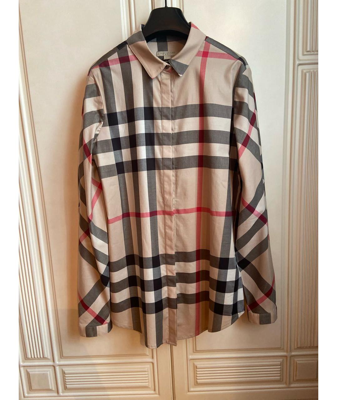 BURBERRY Бежевая хлопковая рубашка, фото 9