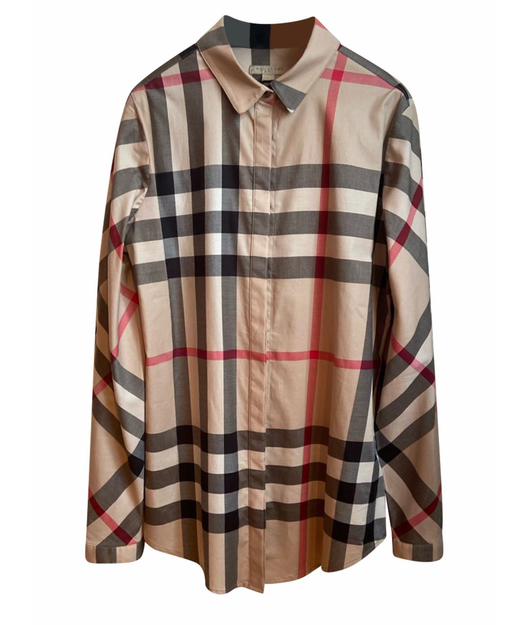 BURBERRY Бежевая хлопковая рубашка, фото 1
