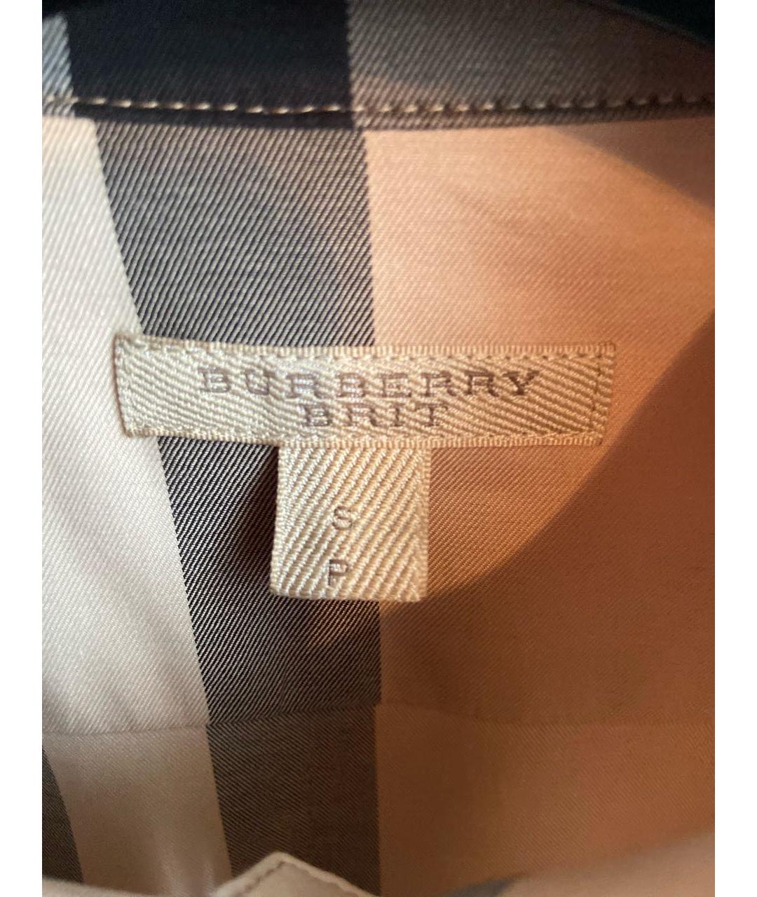 BURBERRY Бежевая хлопковая рубашка, фото 5