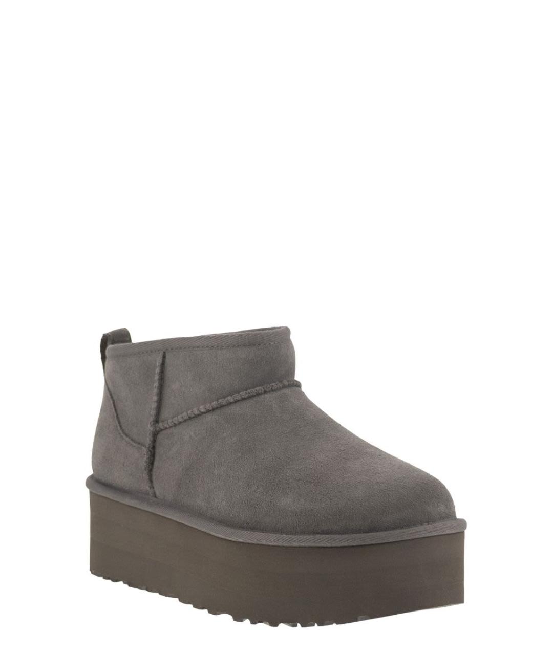 UGG AUSTRALIA Серые кожаные ботинки, фото 2
