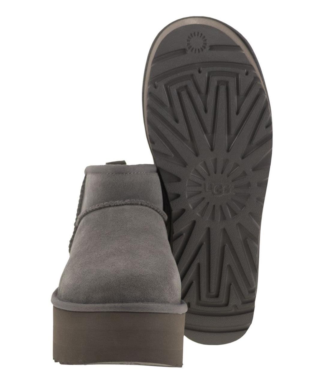 UGG AUSTRALIA Серые кожаные ботинки, фото 5
