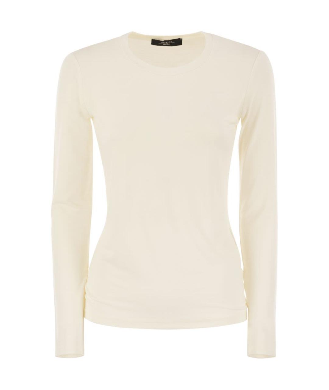 WEEKEND MAX MARA Белый вискозный джемпер / свитер, фото 1