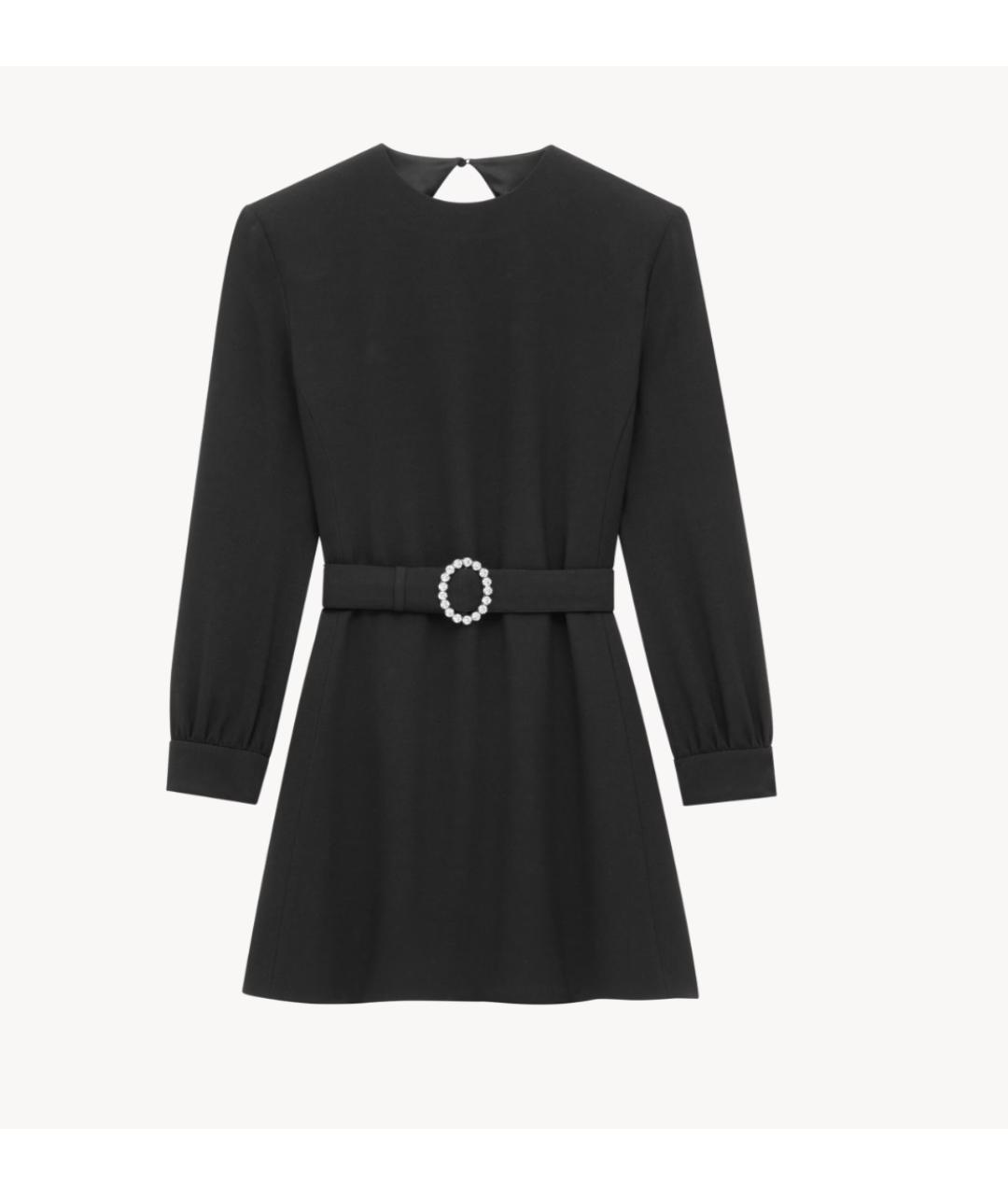 SAINT LAURENT Черное вискозное вечернее платье, фото 7