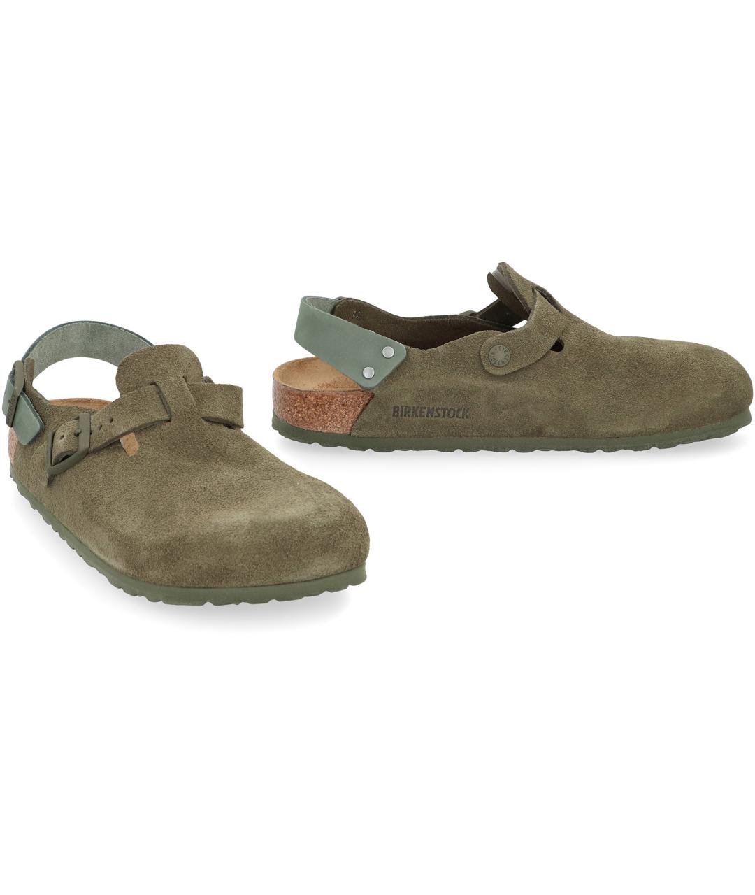 BIRKENSTOCK Зеленые кожаные сандалии, фото 3