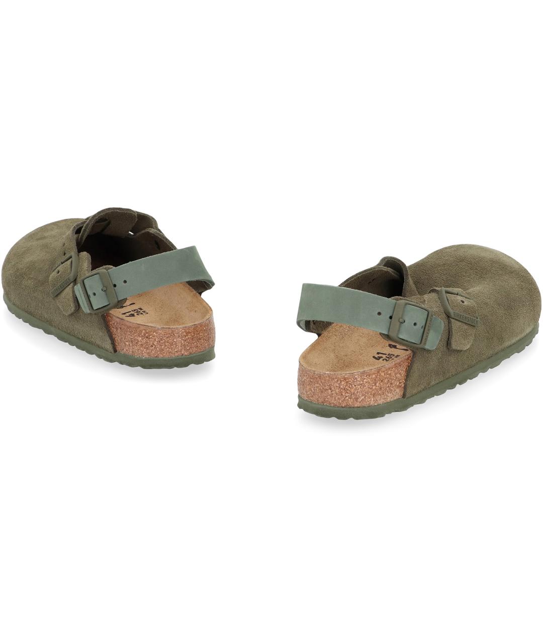 BIRKENSTOCK Зеленые кожаные сандалии, фото 4