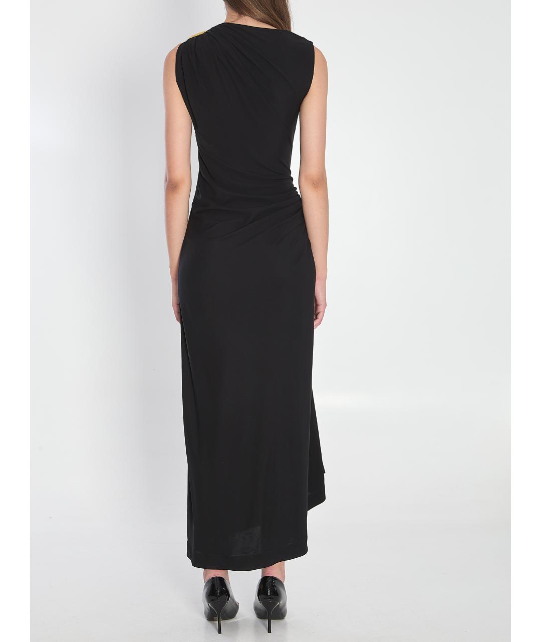 BOTTEGA VENETA Черное вискозное вечернее платье, фото 4