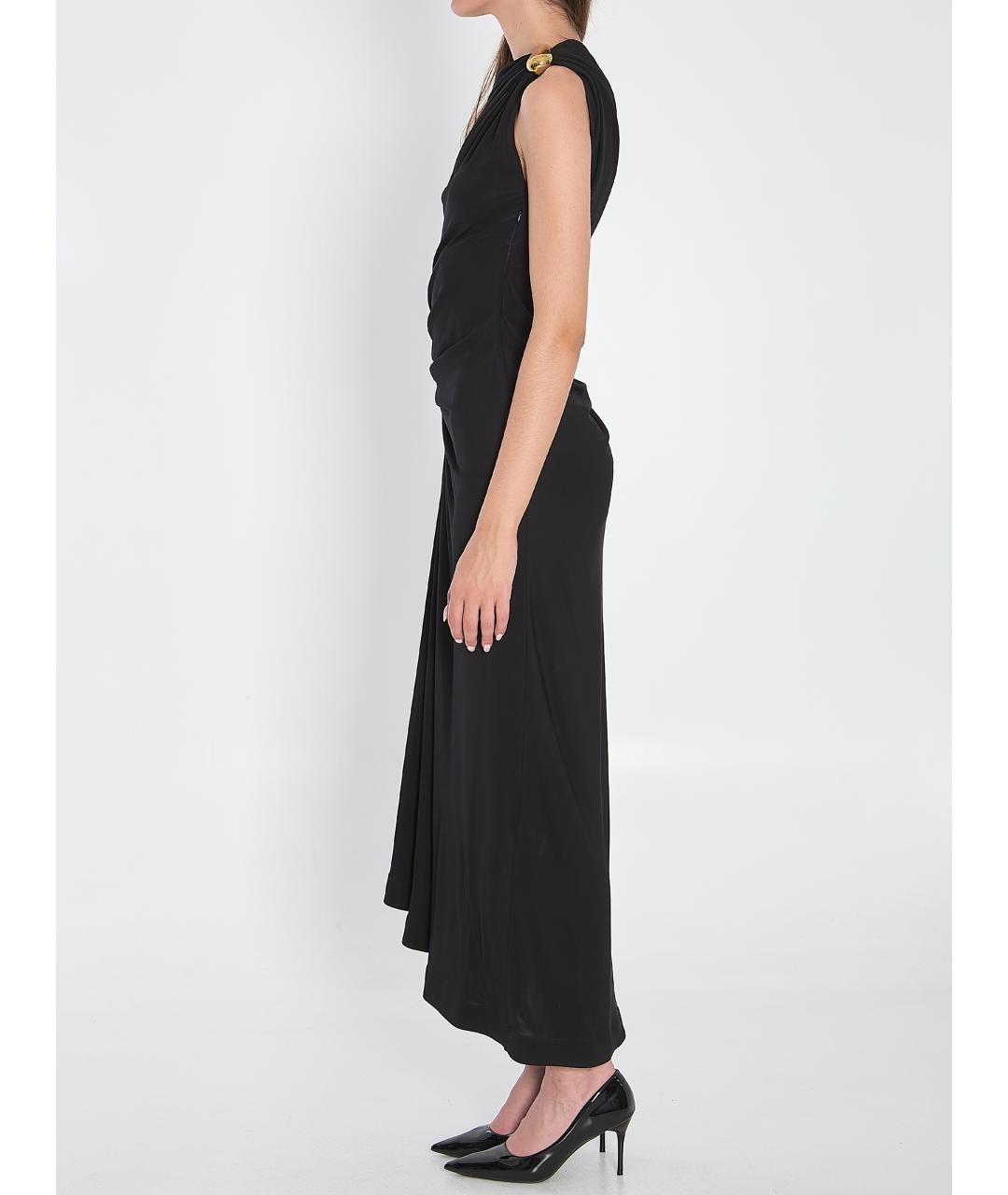 BOTTEGA VENETA Черное вискозное вечернее платье, фото 3