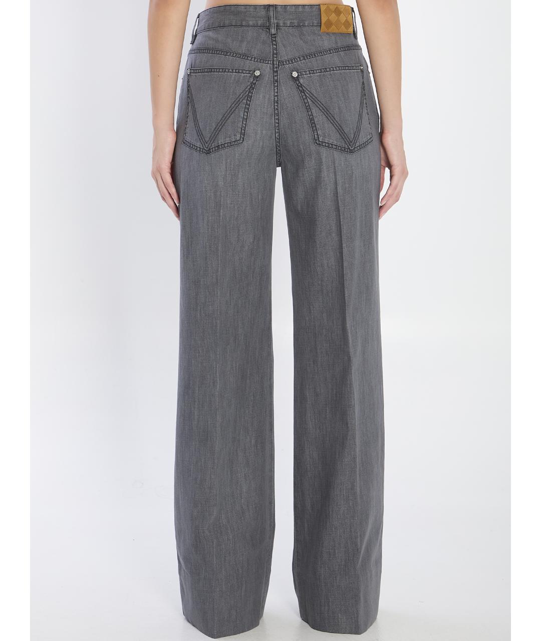 BOTTEGA VENETA Серые хлопковые прямые джинсы, фото 4