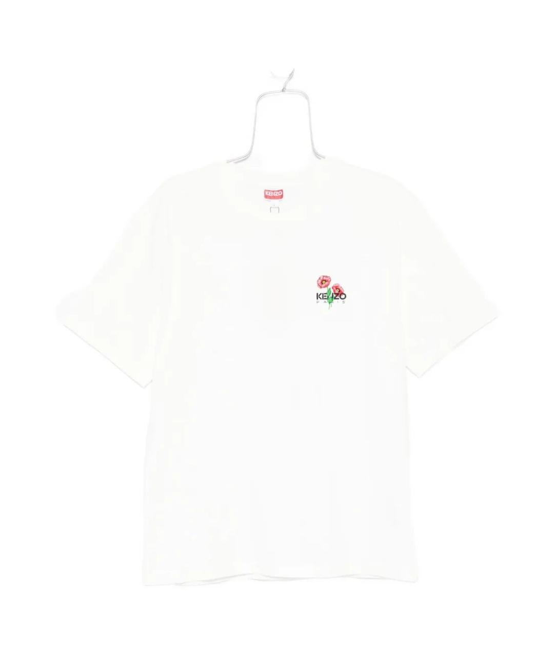 KENZO Белая хлопковая футболка, фото 5