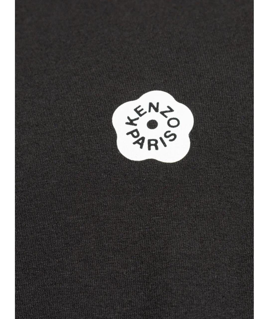 KENZO Черная хлопковая футболка, фото 5