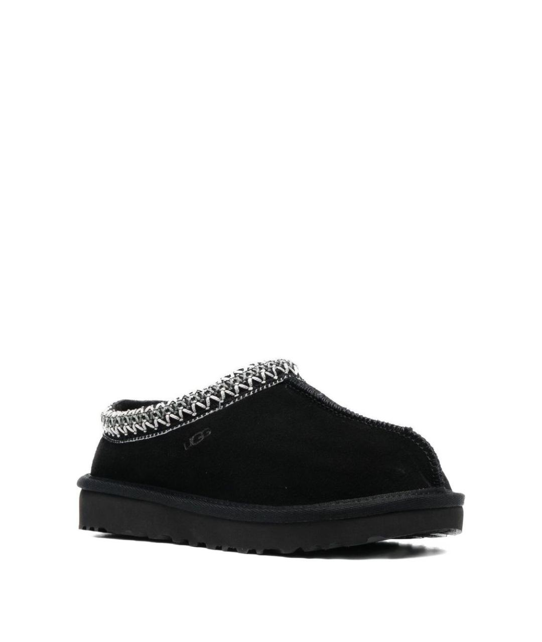 UGG AUSTRALIA Черные кожаные сабо, фото 4