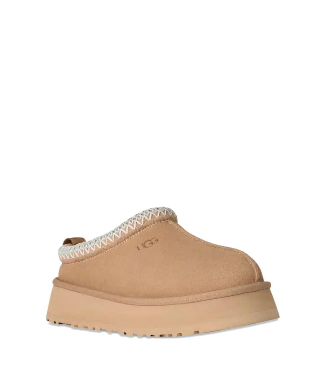 UGG AUSTRALIA Бежевые кожаные сабо, фото 2