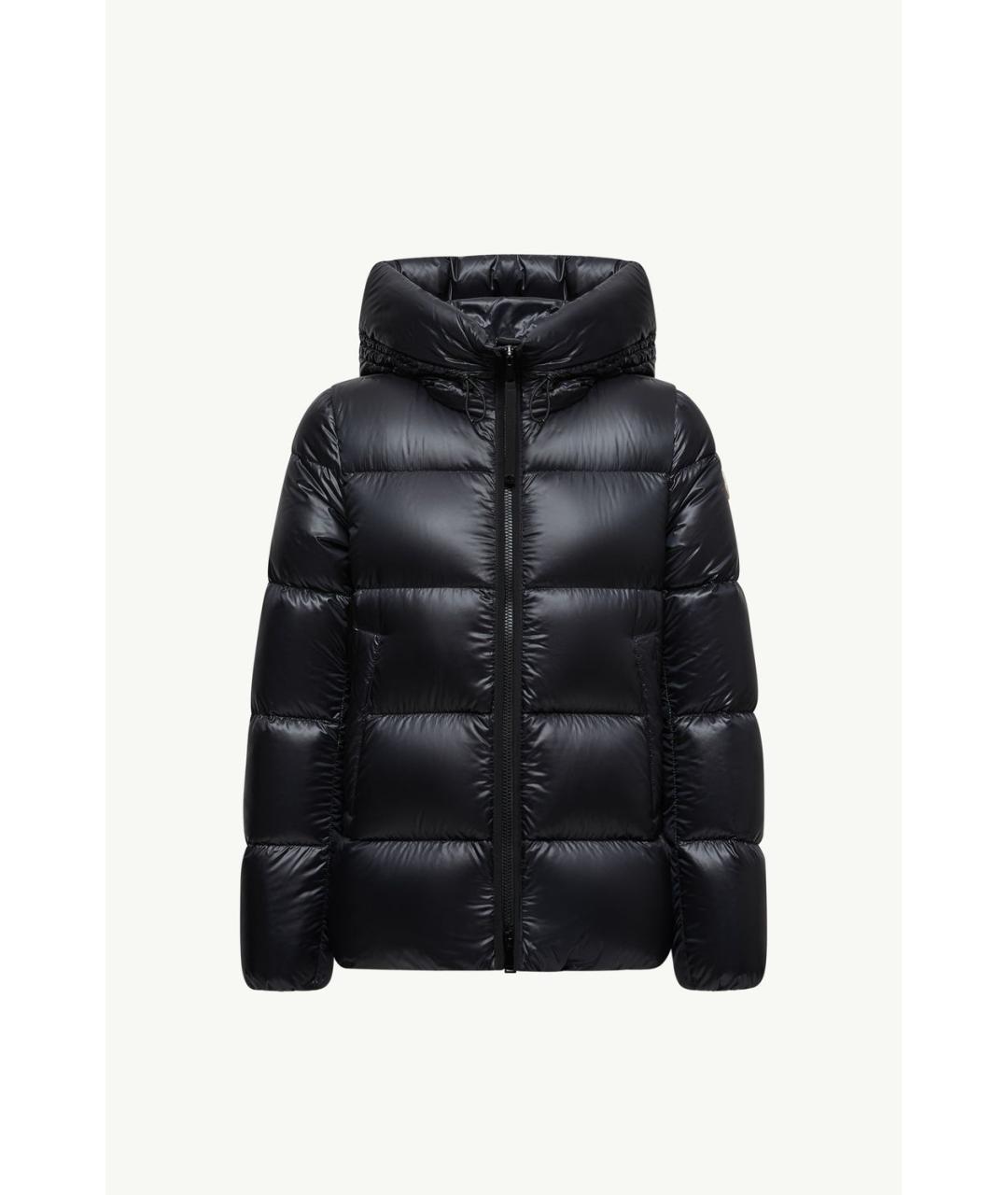 MONCLER Черный полиамидовый пуховик, фото 6