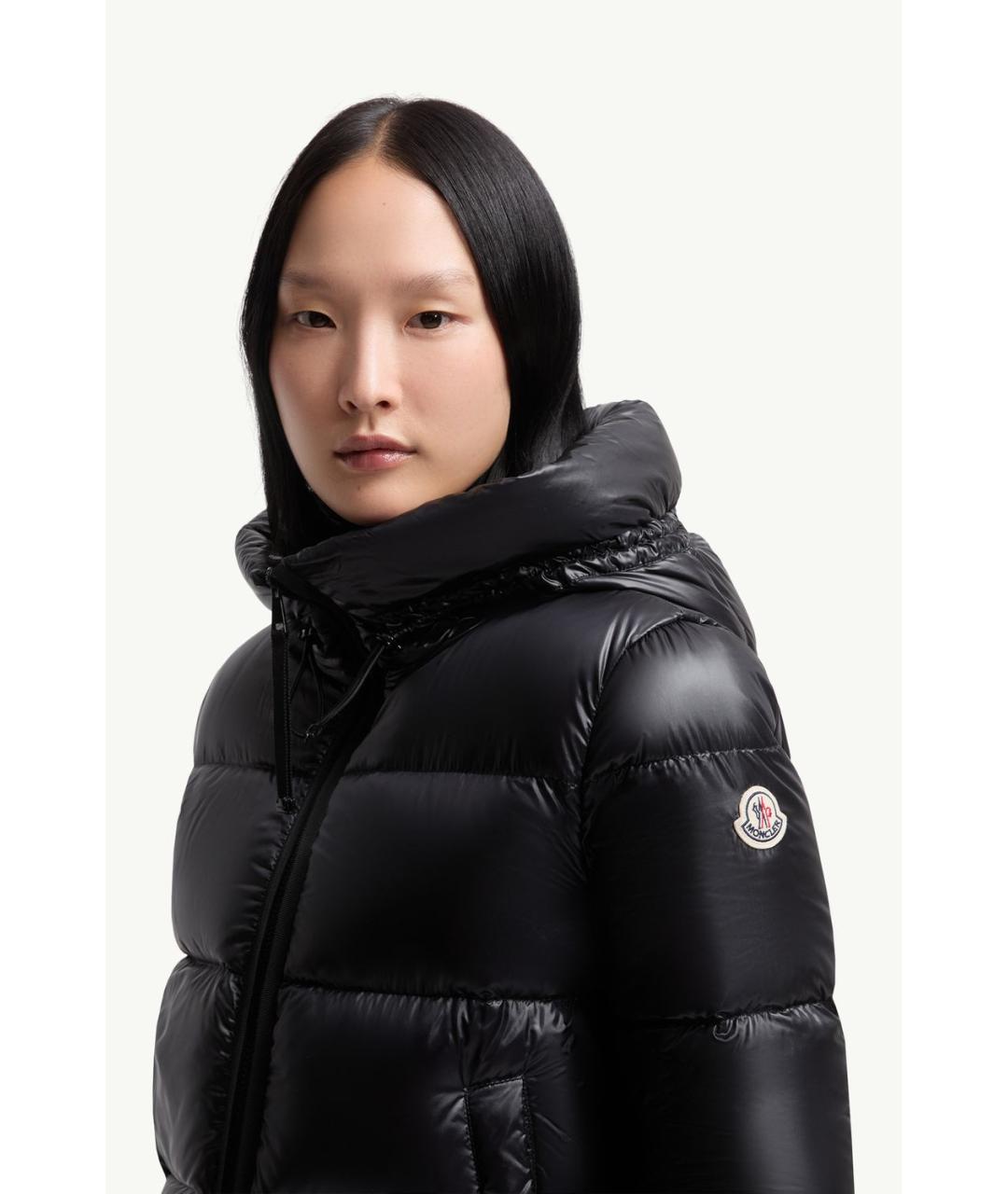 MONCLER Черный полиамидовый пуховик, фото 4