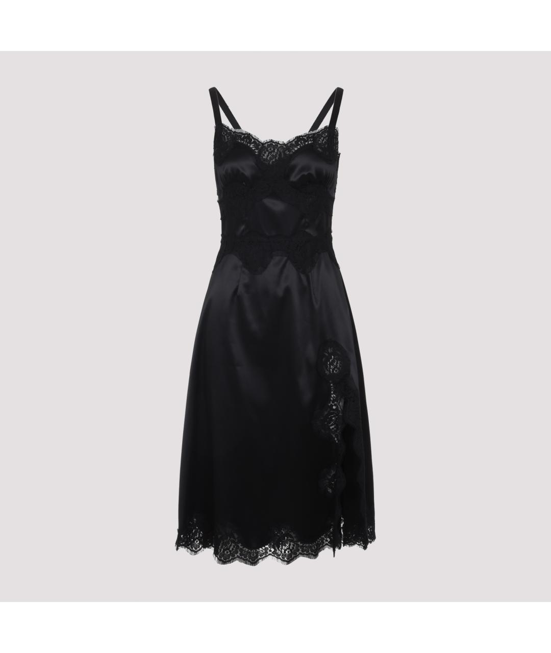 DOLCE&GABBANA Черное шелковое вечернее платье, фото 2