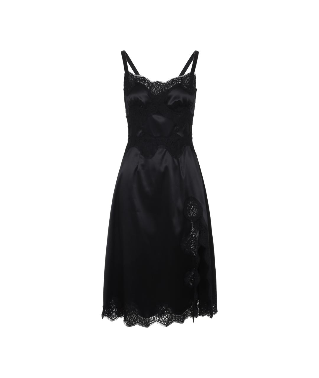 DOLCE&GABBANA Черное шелковое вечернее платье, фото 1