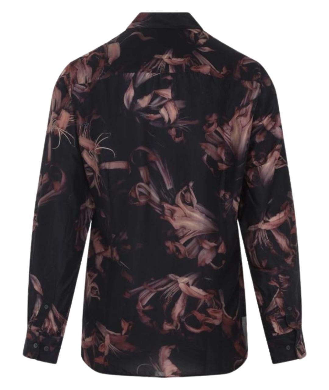 DRIES VAN NOTEN Черная шелковая кэжуал рубашка, фото 2