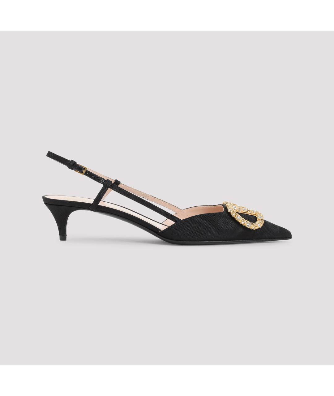 VALENTINO Черные текстильные туфли, фото 2