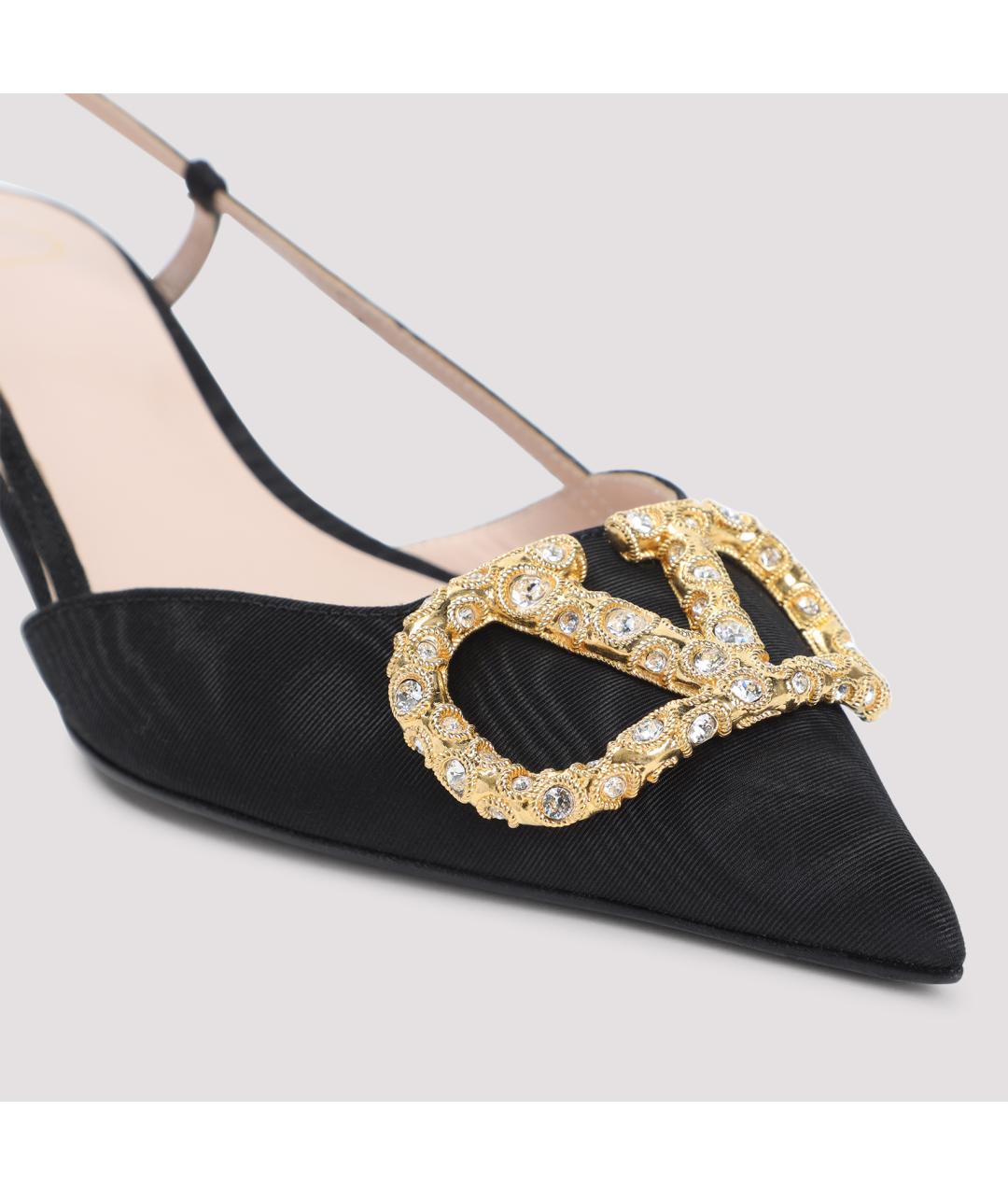 VALENTINO Черные текстильные туфли, фото 5