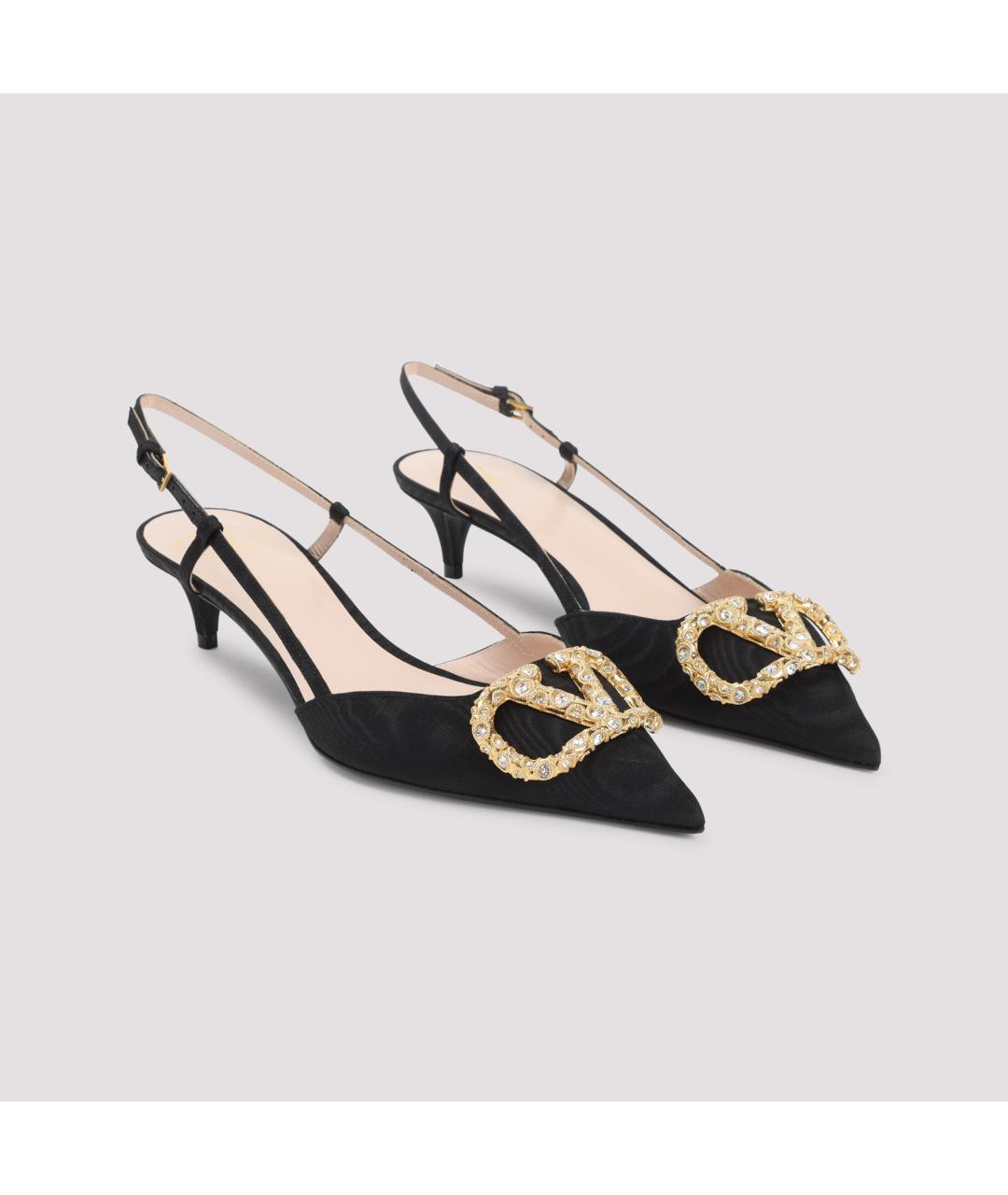 VALENTINO Черные текстильные туфли, фото 4