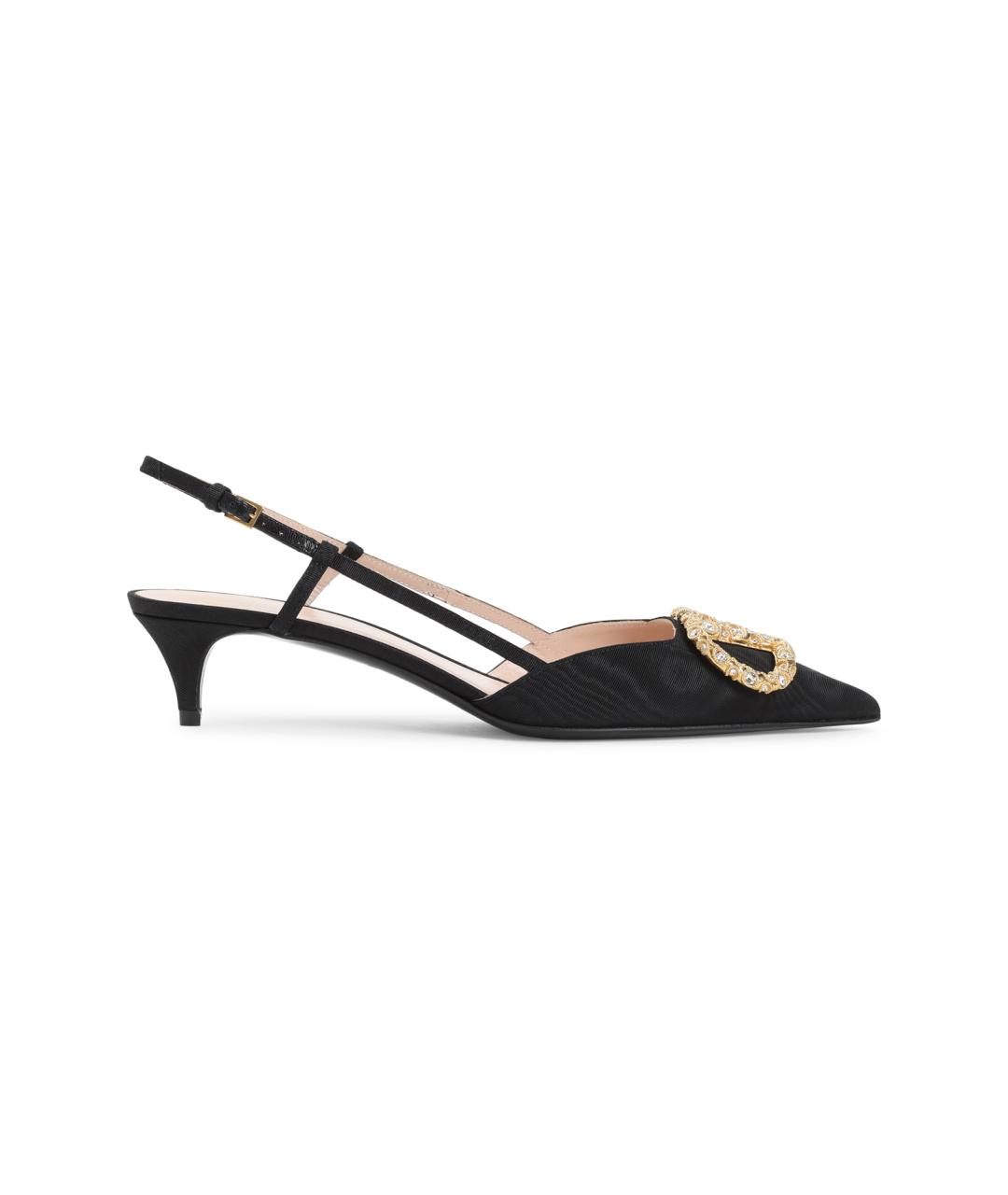 VALENTINO Черные текстильные туфли, фото 1