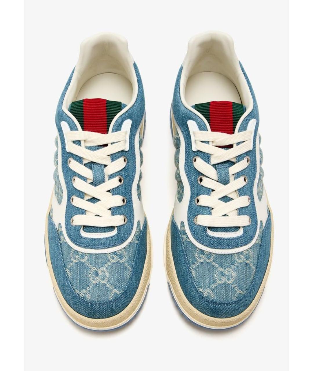 GUCCI Синие текстильные кеды, фото 4