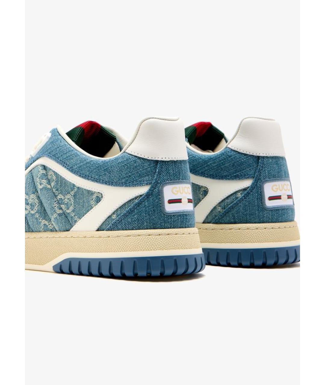 GUCCI Синие текстильные кеды, фото 2