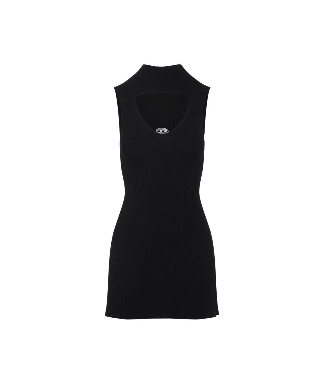 DIESEL Черное шерстяное повседневное платье, фото 1