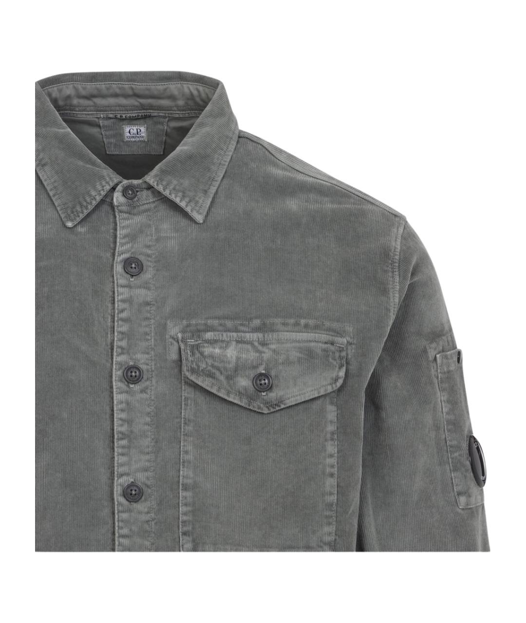 CP COMPANY Серая хлопковая кэжуал рубашка, фото 3