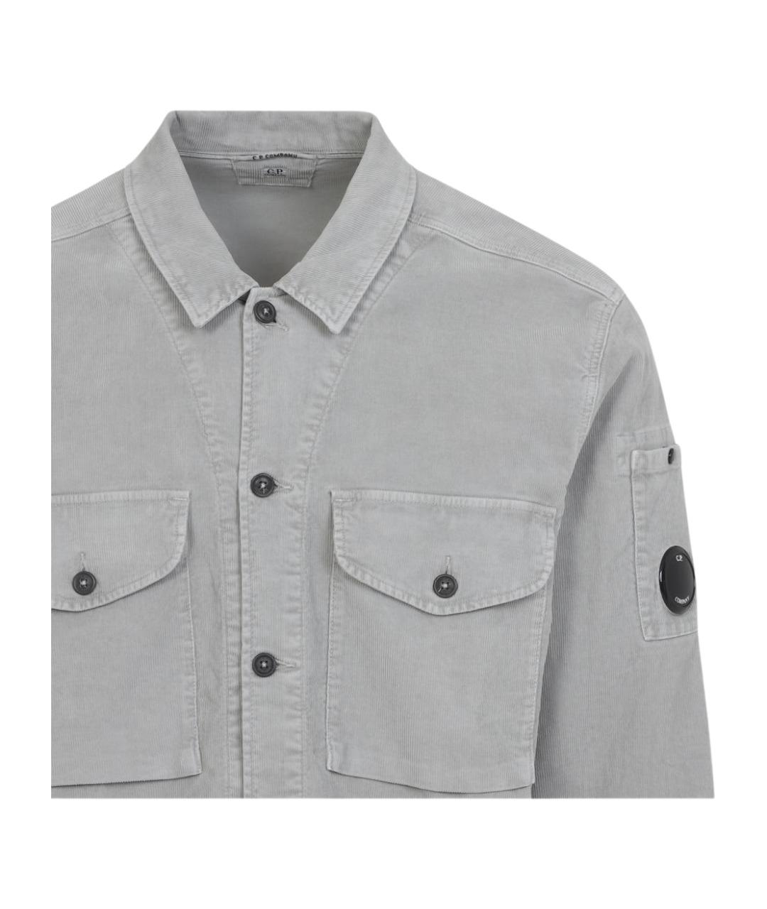 CP COMPANY Серая хлопковая кэжуал рубашка, фото 3