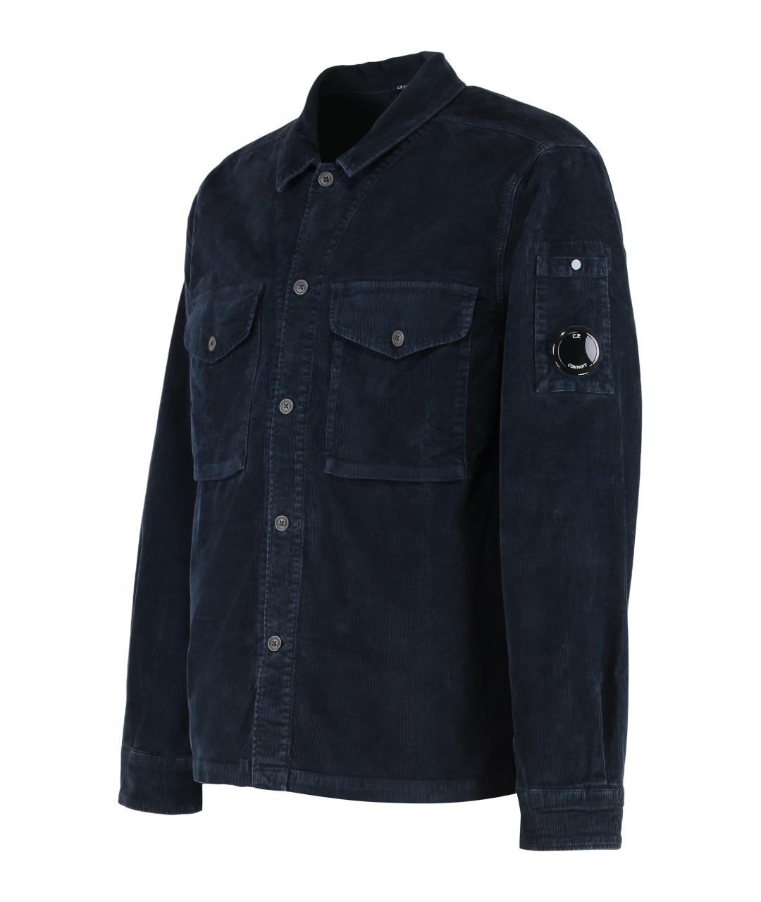 CP COMPANY Темно-синяя хлопковая кэжуал рубашка, фото 3
