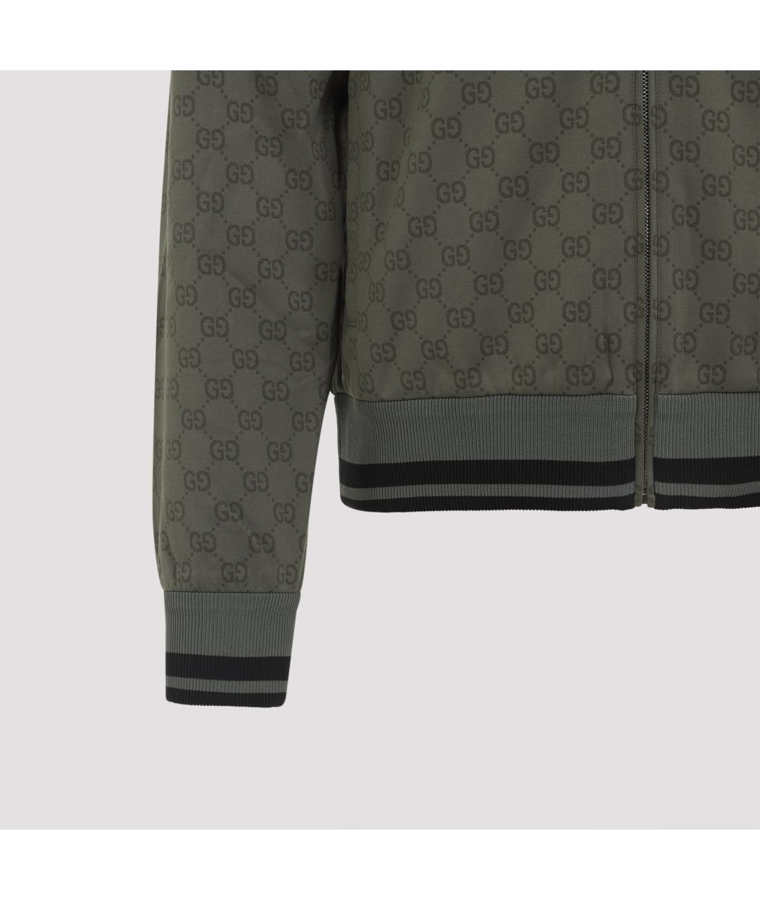GUCCI Зеленая хлопковая куртка, фото 4