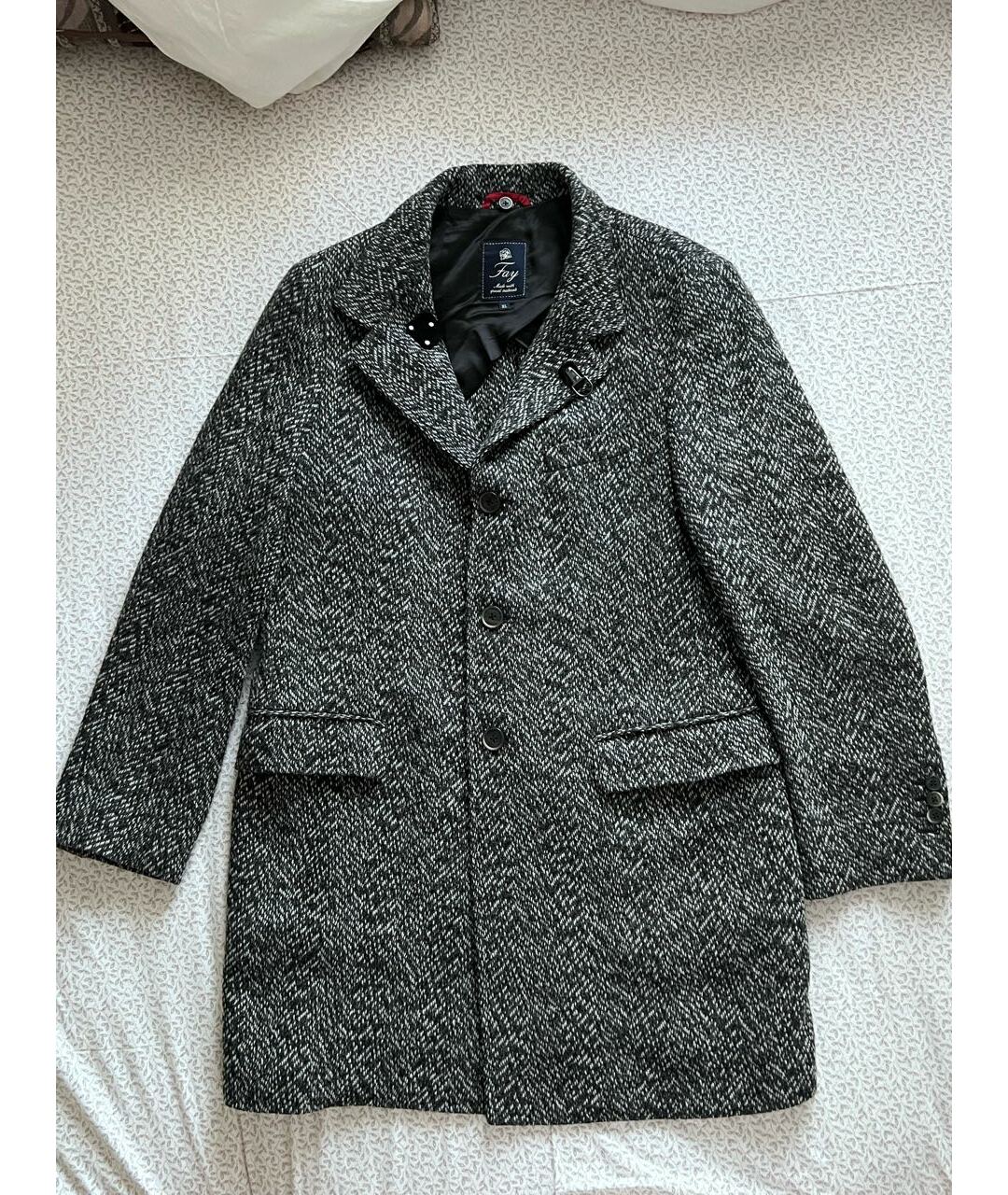 FAY Антрацитовое шерстяное пальто, фото 7